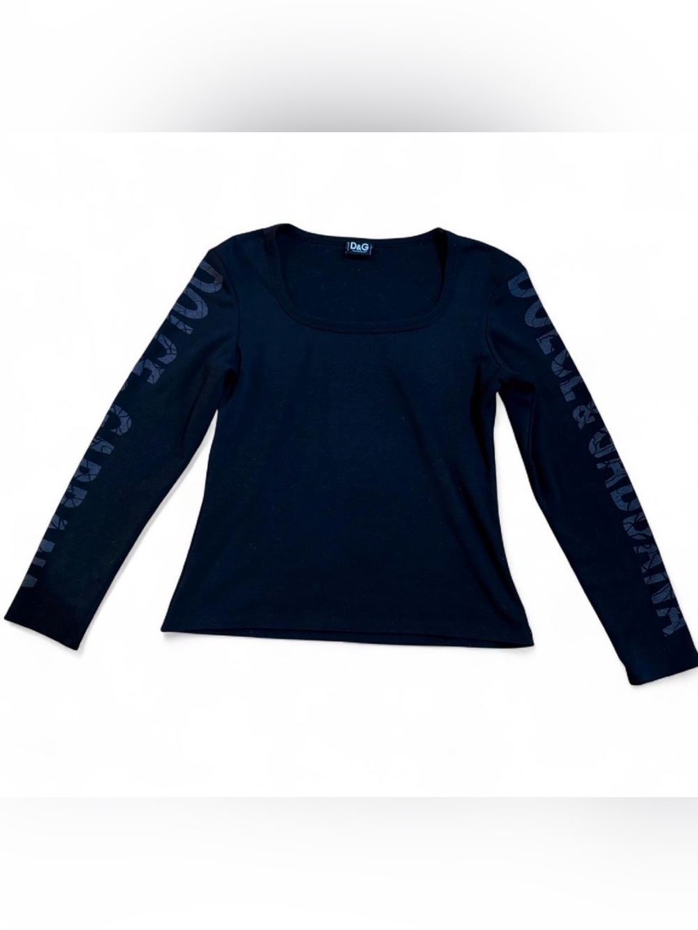 Vintage Dolce & Gabbana Black Logo Tag Top